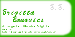 brigitta banovics business card